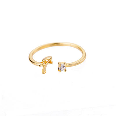 Inele minuscule cu litere inițiale pentru femei, din oțel inoxidabil, cu litere, inel ajustabil AZ, bijuterii estetice Boho, bijoux femme