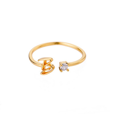 Inele minuscule cu litere inițiale pentru femei, din oțel inoxidabil, cu litere, inel ajustabil AZ, bijuterii estetice Boho, bijoux femme