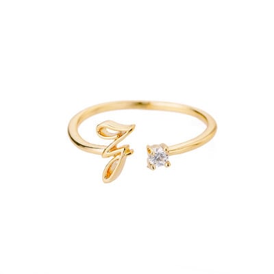 Inele minuscule cu litere inițiale pentru femei, din oțel inoxidabil, cu litere, inel ajustabil AZ, bijuterii estetice Boho, bijoux femme