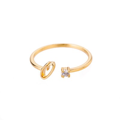 Inele minuscule cu litere inițiale pentru femei, din oțel inoxidabil, cu litere, inel ajustabil AZ, bijuterii estetice Boho, bijoux femme