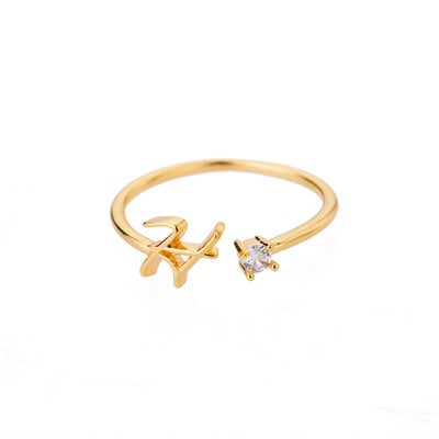 Inele minuscule cu litere inițiale pentru femei, din oțel inoxidabil, cu litere, inel ajustabil AZ, bijuterii estetice Boho, bijoux femme