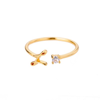 Inele minuscule cu litere inițiale pentru femei, din oțel inoxidabil, cu litere, inel ajustabil AZ, bijuterii estetice Boho, bijoux femme