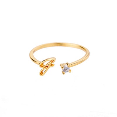 Inele minuscule cu litere inițiale pentru femei, din oțel inoxidabil, cu litere, inel ajustabil AZ, bijuterii estetice Boho, bijoux femme