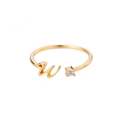 Inele minuscule cu litere inițiale pentru femei, din oțel inoxidabil, cu litere, inel ajustabil AZ, bijuterii estetice Boho, bijoux femme
