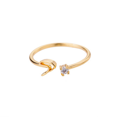 Inele minuscule cu litere inițiale pentru femei, din oțel inoxidabil, cu litere, inel ajustabil AZ, bijuterii estetice Boho, bijoux femme