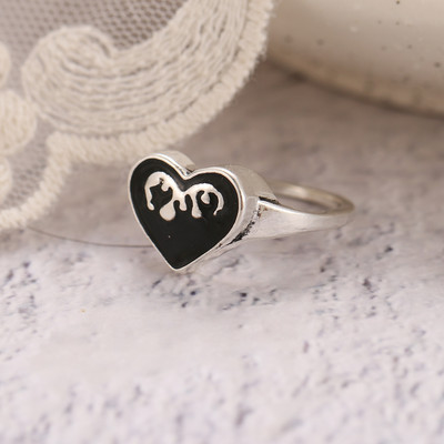 UMKA Hiphop Vintage Gyűrűk Női Férfi Esztétikus Retro Punk Ezüst Szín Szív Virág Pillangó Lánc Ujj Gyűrű Ékszer 2022