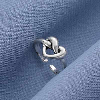 UMKA Hiphop Vintage Gyűrűk Női Férfi Esztétikus Retro Punk Ezüst Szín Szív Virág Pillangó Lánc Ujj Gyűrű Ékszer 2022