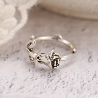 UMKA Hiphop Vintage Gyűrűk Női Férfi Esztétikus Retro Punk Ezüst Szín Szív Virág Pillangó Lánc Ujj Gyűrű Ékszer 2022