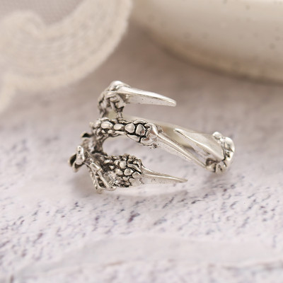 UMKA Hiphop Vintage Gyűrűk Női Férfi Esztétikus Retro Punk Ezüst Szín Szív Virág Pillangó Lánc Ujj Gyűrű Ékszer 2022