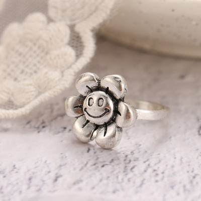 UMKA Hiphop Vintage Gyűrűk Női Férfi Esztétikus Retro Punk Ezüst Szín Szív Virág Pillangó Lánc Ujj Gyűrű Ékszer 2022