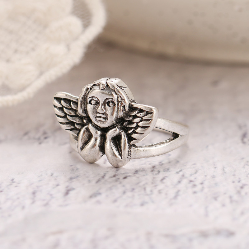 UMKA Hiphop Vintage Gyűrűk Női Férfi Esztétikus Retro Punk Ezüst Szín Szív Virág Pillangó Lánc Ujj Gyűrű Ékszer 2022