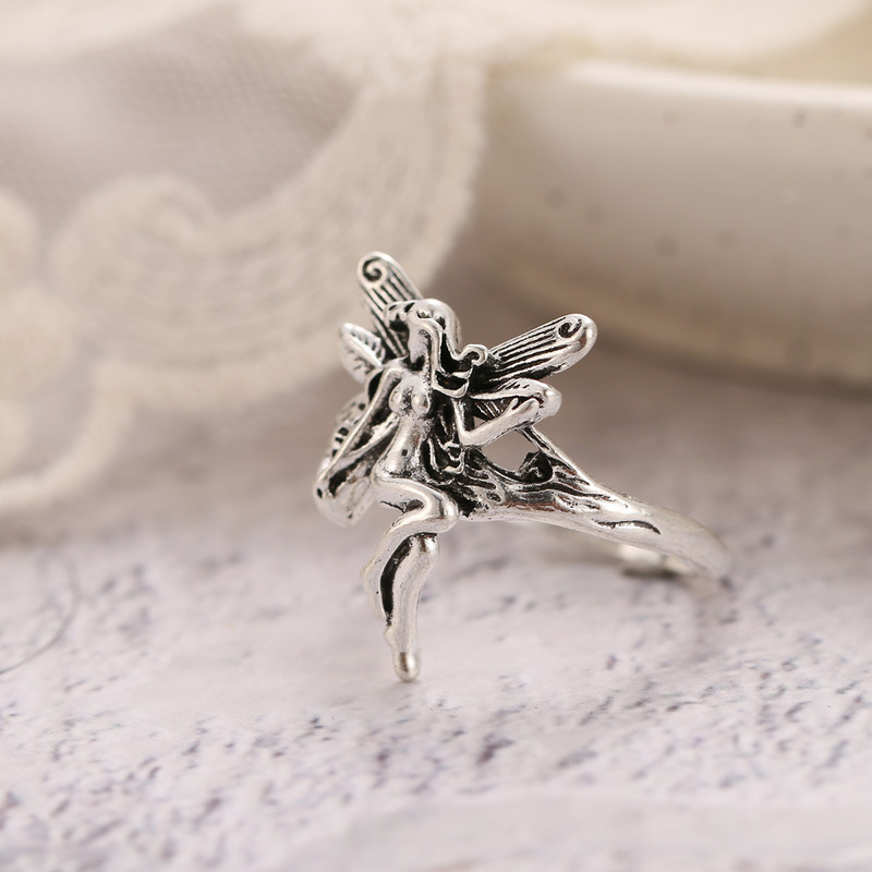 UMKA Hiphop Vintage Gyűrűk Női Férfi Esztétikus Retro Punk Ezüst Szín Szív Virág Pillangó Lánc Ujj Gyűrű Ékszer 2022