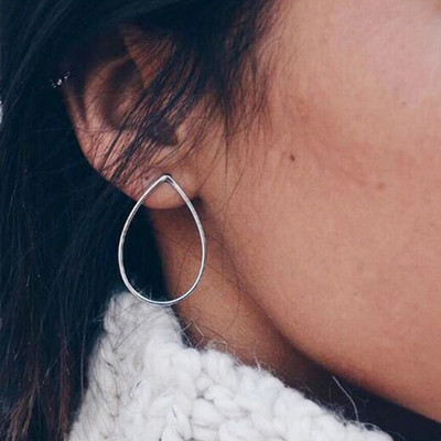 Divatos koreai fém, elegáns karika fülbevaló, női 2020, új, szüret arany színű geometriai kijelentés fülbevaló ékszer Brincos ajándék