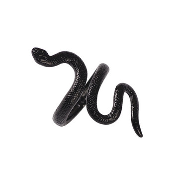 Ανιμέ δαχτυλίδια για άνδρες Γυναικείες Punk Goth Δαχτυλίδι φιδιού υπερβολικό μαύρο επιμεταλλωμένο γοτθικό ρυθμιζόμενο δώρο Κοσμήματα Mujer Bijoux