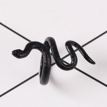 Ανιμέ δαχτυλίδια για άνδρες Γυναικείες Punk Goth Δαχτυλίδι φιδιού υπερβολικό μαύρο επιμεταλλωμένο γοτθικό ρυθμιζόμενο δώρο Κοσμήματα Mujer Bijoux
