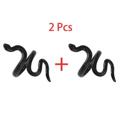 Anime Gyűrűk Férfiak Női Punk Goth Kígyó Gyűrű Túlzott Fekete bevonatú Gothic Állítható Party Ajándék Ékszer Mujer Bijoux