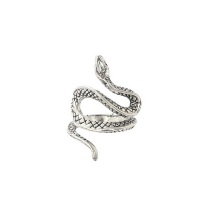 Anime Gyűrűk Férfiak Női Punk Goth Kígyó Gyűrű Túlzott Fekete bevonatú Gothic Állítható Party Ajándék Ékszer Mujer Bijoux