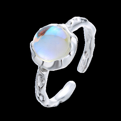 Szabálytalan rózsaszín kristály szívgyűrűk kreatív Y2K kék opál összetört szív pár gyűrűk grunge lila rózsaszín cirkon nyitott gyűrűk ékszerek