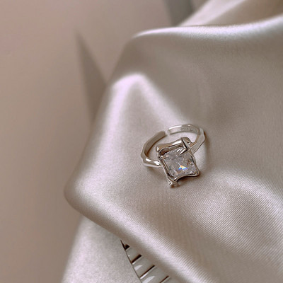 Szabálytalan rózsaszín kristály szívgyűrűk kreatív Y2K kék opál összetört szív pár gyűrűk grunge lila rózsaszín cirkon nyitott gyűrűk ékszerek