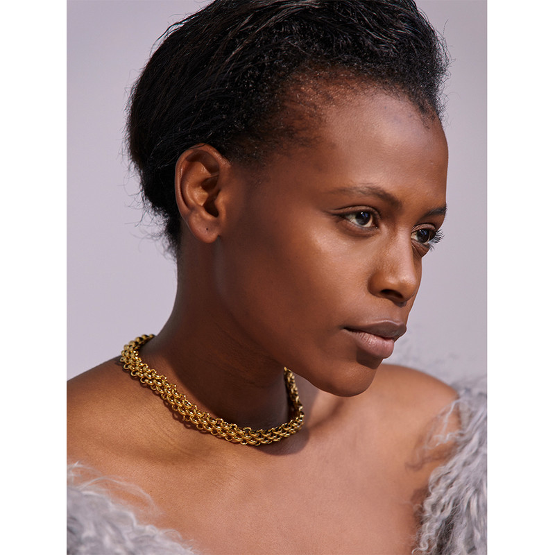 Yhpup vízálló 18 karátos aranyozott rozsdamentes acél kubai lánc nyilatkozat nyaklánc karkötő szett Báj divat ékszerek női