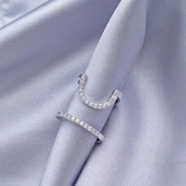 Kókusz divatos, gótikus fém vonalú vékony körömgyűrűk lányoknak női punk strasszos ujjbeggyel védőborító Fidget gyűrű ékszerek