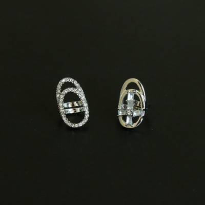 Kókusz divatos, gótikus fém vonalú vékony körömgyűrűk lányoknak női punk strasszos ujjbeggyel védőborító Fidget gyűrű ékszerek