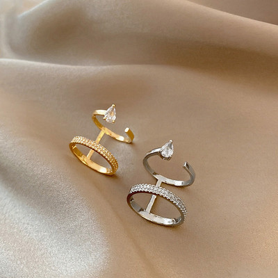 Kókusz divatos, gótikus fém vonalú vékony körömgyűrűk lányoknak női punk strasszos ujjbeggyel védőborító Fidget gyűrű ékszerek