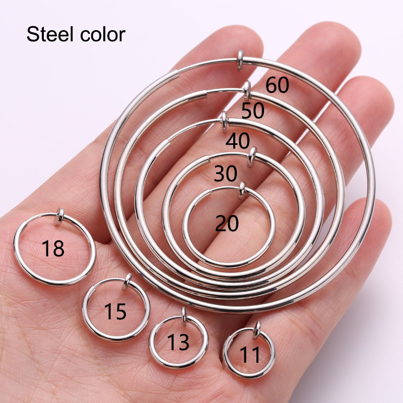 1 ζεύγος Ear Cuff Fake Hoop Σκουλαρίκια Ανδρικό χωρίς τρύπημα Κλιπ αυτιού σε σκουλαρίκια για γυναίκες 2022 χωρίς τρύπημα σκουλαρίκι χωρίς τρύπα