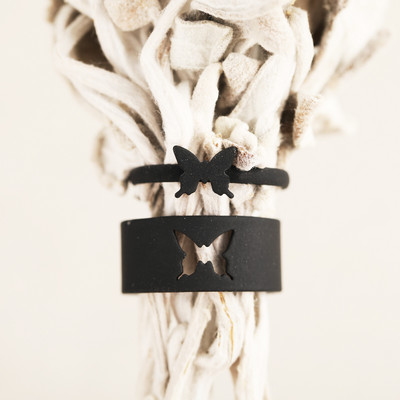 Modni set metalnih punk prstenova s leptirima za žene Tinejdžerski nakit Pokloni Dodaci Kopča Ženski prsten kažiprsta