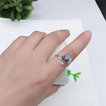 Винтидж Lucky Koi Fish Cyprinoid Отворен пръстен за жени Модни сребърни медни метални женски пръстени Парти бижута Подаръци