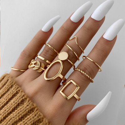 Set de inele cu inimă Boho de culoare aurie, 22 buc, pentru femei, inel de deget cu perle, cu cruce geometrică vintage, pentru femei, bijuterii la modă 2022