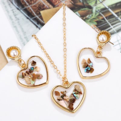 Divatos Dubai arany színű ékszerkészlet kristály szív nyaklánc karperec gyűrű fülbevaló szett esküvői ajándék afrikai nigériai ékszer női