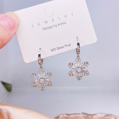 2022. Nova godina, božićne pahuljice, zvonaste naušnice s nitnama za žene, djevojke, božićno drvce, čarapa s mašnom od jelena, zvjezdica s resicama, viseći nakit, dar