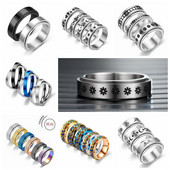 Inel de anxietate Figet Spinner Inele pentru femei și bărbați din oțel inoxidabil care se rotește liber Accesorii anti-stres Bijuterii Cadouri