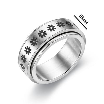 Inel de anxietate Figet Spinner Inele pentru femei și bărbați din oțel inoxidabil care se rotește liber Accesorii anti-stres Bijuterii Cadouri
