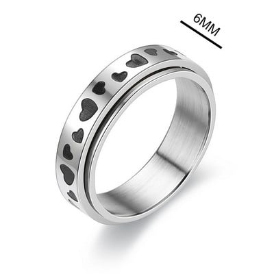 Inel de anxietate Figet Spinner Inele pentru femei și bărbați din oțel inoxidabil care se rotește liber Accesorii anti-stres Bijuterii Cadouri