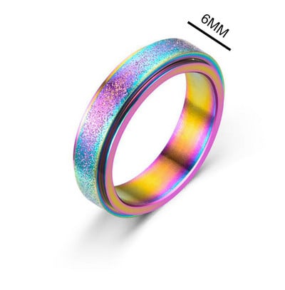 Inel de anxietate Figet Spinner Inele pentru femei și bărbați din oțel inoxidabil care se rotește liber Accesorii anti-stres Bijuterii Cadouri