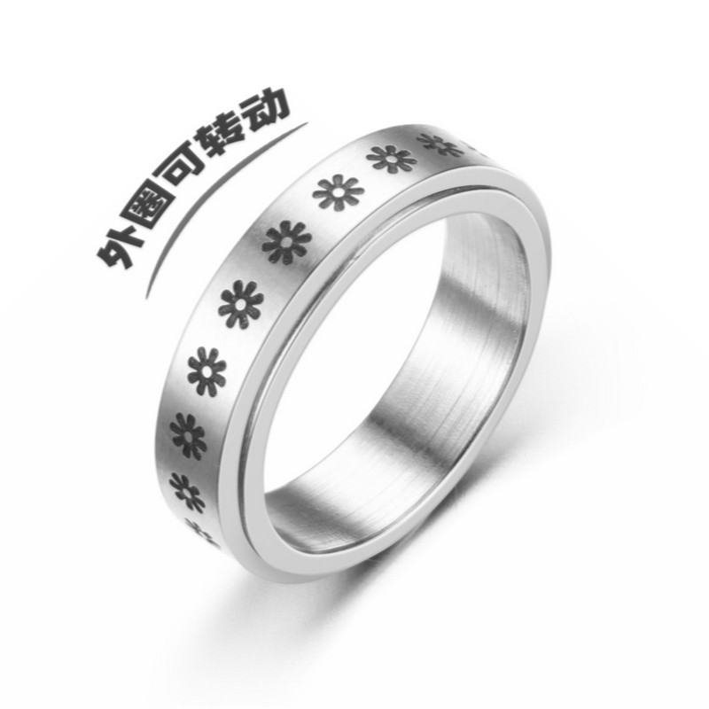 Inel de anxietate Figet Spinner Inele pentru femei și bărbați din oțel inoxidabil care se rotește liber Accesorii anti-stres Bijuterii Cadouri