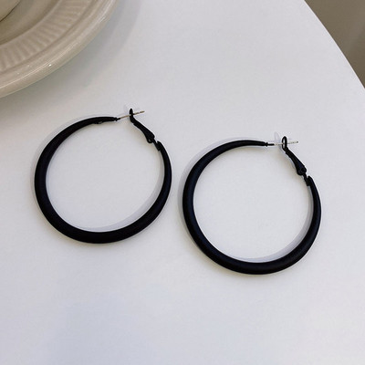 Cercei negri, retro, pentru dama, punk, geometrici, în formă de inimă, rotunde, ovale, temperament exagerat, accesorii gotice, cercei