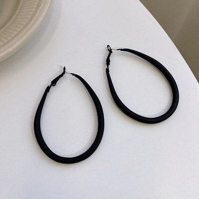 Cercei negri, retro, pentru dama, punk, geometrici, în formă de inimă, rotunde, ovale, temperament exagerat, accesorii gotice, cercei