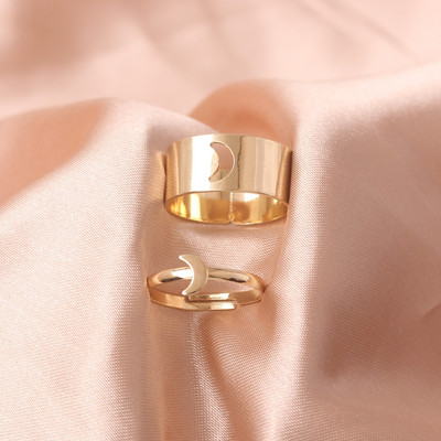 Inele cu lanț Rock Hiphop, set de inele cu degete deschise, ajustabile, cu mai multe straturi, pentru femei, bărbați, cuplu iubit, bijuterii cadou pentru petrecere cu fluturi