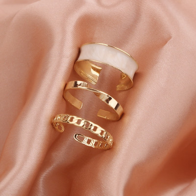 Inele cu lanț Rock Hiphop, set de inele cu degete deschise, ajustabile, cu mai multe straturi, pentru femei, bărbați, cuplu iubit, bijuterii cadou pentru petrecere cu fluturi