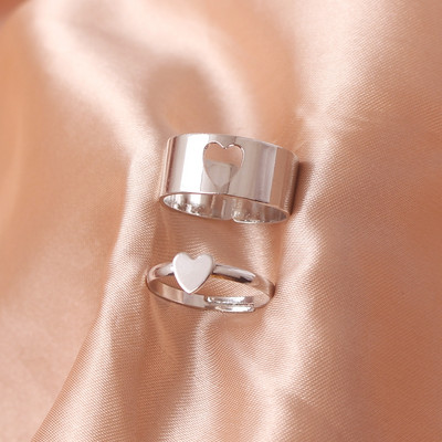 Inele cu lanț Rock Hiphop, set de inele cu degete deschise, ajustabile, cu mai multe straturi, pentru femei, bărbați, cuplu iubit, bijuterii cadou pentru petrecere cu fluturi