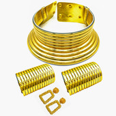 African Vintage Statement Choker Rașină Snap Coliere Brățar Seturi de bijuterii Femei Guler Lat Brățară din piele Set de cercei cu știfturi