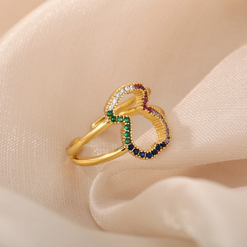 Винтидж шик ръчно изработени пръстени с мечки за жени Сладки животински кокалчета от неръждаема стомана Регулируем пръстен Модни парти бижута Подарък Femme