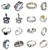 Žiedas moterims mergaitėms gyvatė, šypsena, mada, vyriški papuošalai, vintažiniai senoviniai pankai, hiphopas, reguliuojamas boho varlys