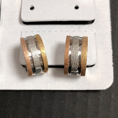 24 erinevat stiili valgest/värvilisest kivist titaanist/roostevabast terasest rõngaskõrvarõngad naistele meestele kullavärvi punk-kõrvarõngad kingitused