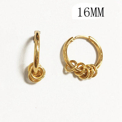 24 erinevat stiili valgest/värvilisest kivist titaanist/roostevabast terasest rõngaskõrvarõngad naistele meestele kullavärvi punk-kõrvarõngad kingitused