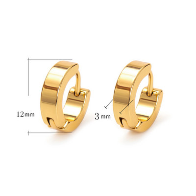 24 erinevat stiili valgest/värvilisest kivist titaanist/roostevabast terasest rõngaskõrvarõngad naistele meestele kullavärvi punk-kõrvarõngad kingitused