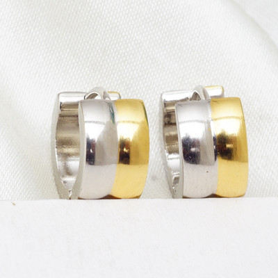 24 erinevat stiili valgest/värvilisest kivist titaanist/roostevabast terasest rõngaskõrvarõngad naistele meestele kullavärvi punk-kõrvarõngad kingitused